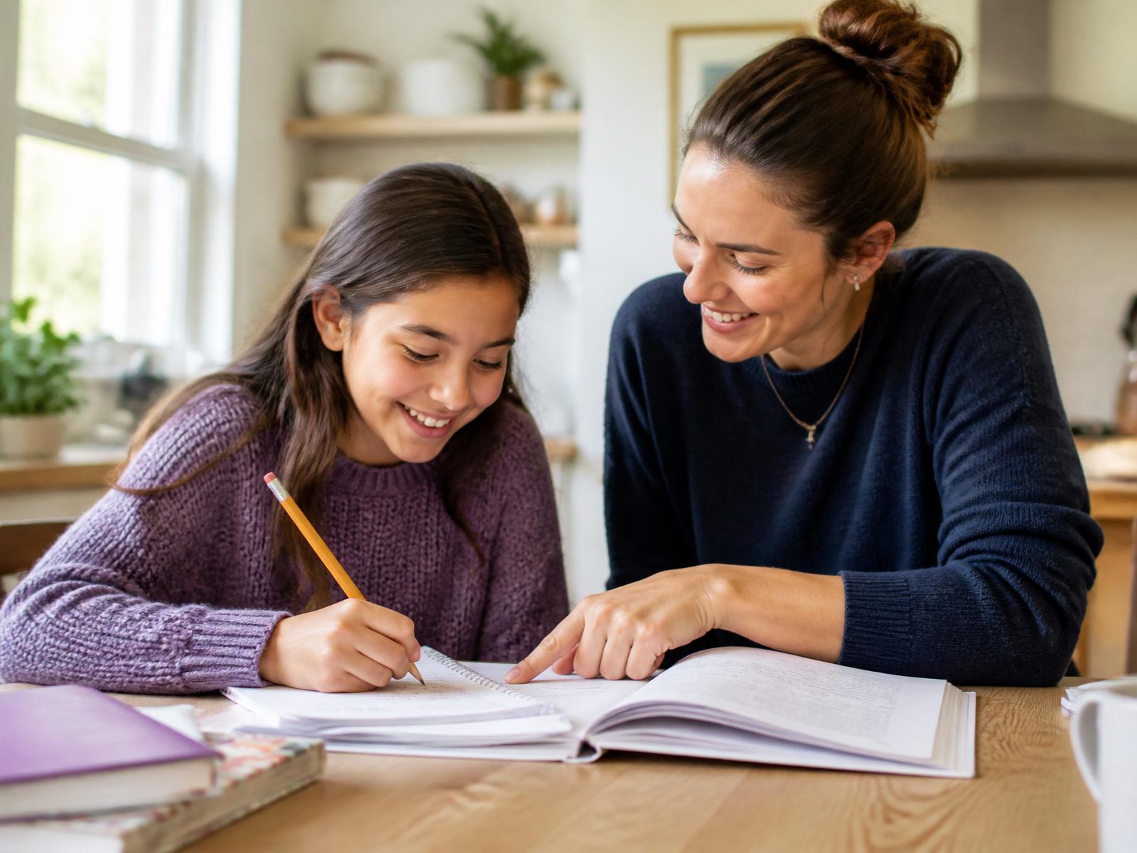 A parent and child reading together